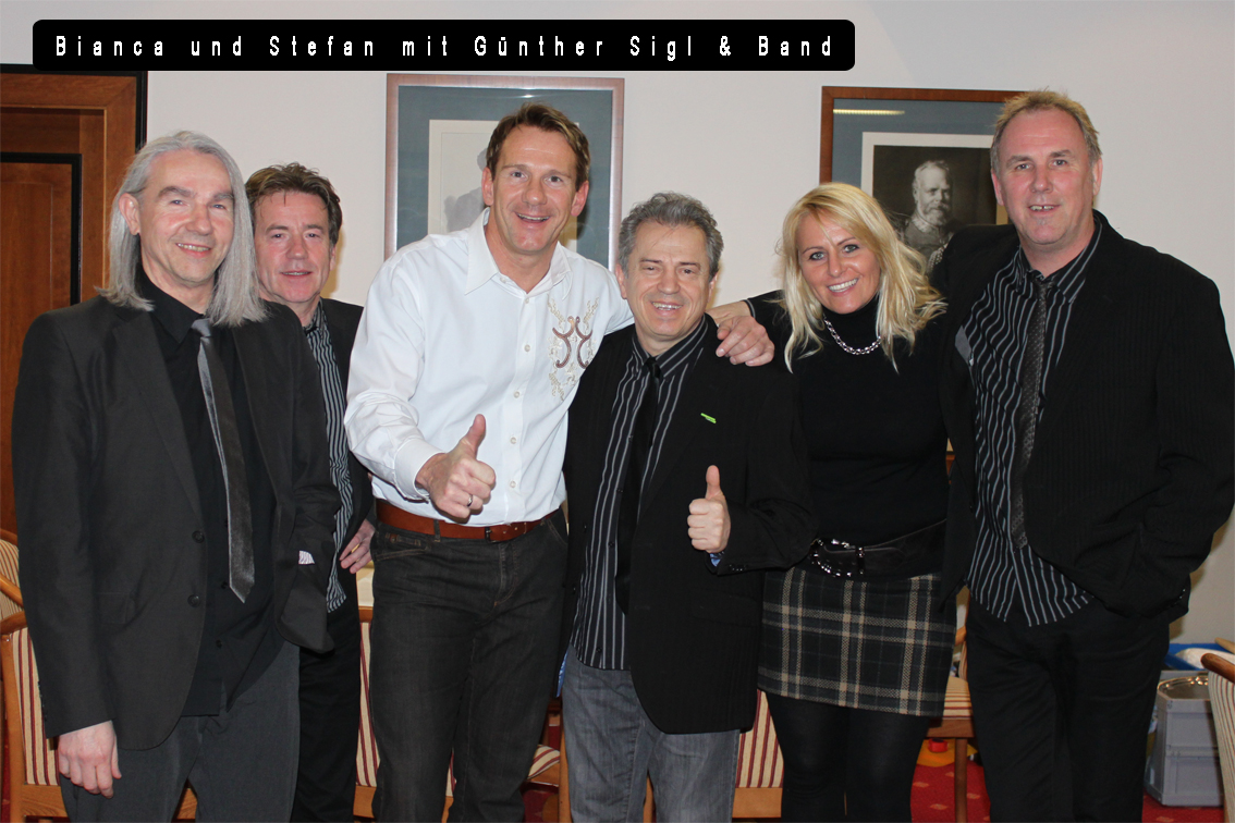 Bianca und Stefan mit Guenther Sigl